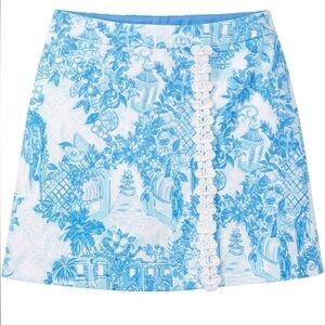 Lilly Pulitzer Daphne Skort Toile me about it Size 16 Spf Luxletic Stretch NEW